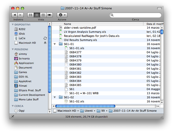 Finder Window of Backup's Contents